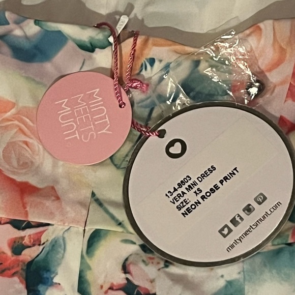 BNWT MINTYMEETSMUNT Revolve Vera Neon Rose Dress Size XS - Picture 6 of 7